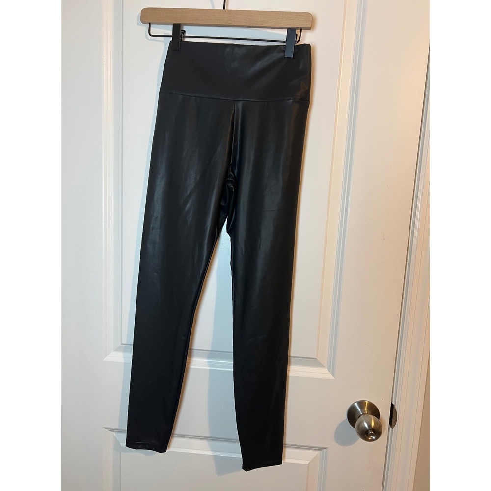 Unbranded Womens Leggings‎ Faux Leather High Rise Black Size M